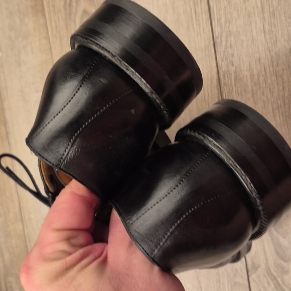 BECKETT SIMONON Dunham Black Leather Sz 9.5 Mens Derby Dress Shoes EUC